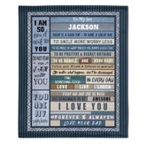 Best Wishes Custom Name Blanket-Gift for Boy - Lovscape